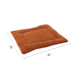 NNEAGS 2X Orange Dual-purpose Cushion Nest Cat Dog Bed Warm Plush Kennel Mat Pet Home Travel Essentials