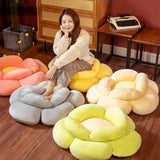 NNEAGS Red Double Flower Shape Cushion Soft Bedside Floor Plush Pillow Home Decor