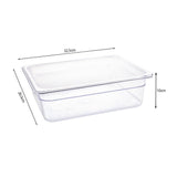 NNEAGS 100mm Clear Gastronorm GN Pan 1/2 Food Tray Storage with Lid
