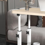 NNEAGS 2X 40x80cm White Maple Bedside Table Movable Bedroom Desk Student Computer Table
