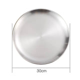 NNEAGS 30cm Premium Silver Grilling Plate - Durable, Heat-Resistant, Perfect for BBQs and Outdoor Cooking Kitchen Essential