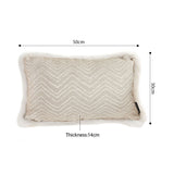 NNEAGS 2X 30cm Wabi-sabi Cushion Herringbone Lumbar Throw  Pillow