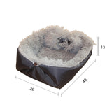 NNEAGS 2X Black Dual-purpose Cushion Nest Cat Dog Bed Warm Plush Kennel Mat Pet Home Travel Essentials