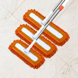 NNEAGS 5X 80x12 Orange Microfiber Flat Mop Floor Cleaning Pads Rotating Dust Remover