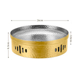 NNEAGS 26cm Dry Pot with Hammered Texture, Natural Gold Color Kitchen essential