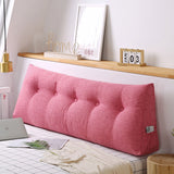 NNEAGS 2X 180cm Pink Triangular Wedge Bed Pillow Headboard Backrest Bedside Tatami Cushion Home Decor