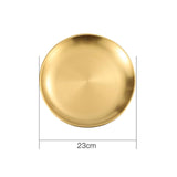 NNEAGS 23cm Premium Gold Grilling Plate - Durable, Heat-Resistant, Perfect for BBQs and Outdoor Cooking Kitchen Essential