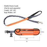 NNEAGS 2X Orange Adjustable Hands-Free Pet Leash Bag Dog Lead Walking Running Jogging Pet Essentials