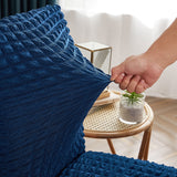 NNEAGS 2X Blue Chair Cover Seat Protector with Ruffle Skirt Stretch Slipcover Wedding Party Home Decor