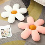 NNEAGS 2X Pink Daisy Flower Shape Cushion Soft Leaning Bedside Pad Floor Plush Pillow Home Decor