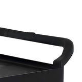 NNEAGS 2 Tier Food Trolley Portable Kitchen Cart Multifunctional Big Utility Service with wheels 950x500x640mm Black