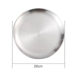 NNEAGS 26cm Premium Silver Grilling Plate - Durable, Heat-Resistant, Perfect for BBQs and Outdoor Cooking Kitchen Essential