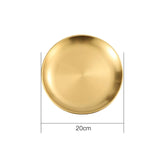 NNEAGS 20cm Premium Gold Grilling Plate - Durable, Heat-Resistant, Perfect for BBQs and Outdoor Cooking Kitchen Essential