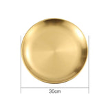NNEAGS 30cm Premium Gold Grilling Plate - Durable, Heat-Resistant, Perfect for BBQs and Outdoor Cooking Kitchen Essential