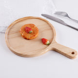NNEAGS 12 inch Round Premium  Wooden Pine Food Serving Tray Charcuterie Board Paddle Home Decor