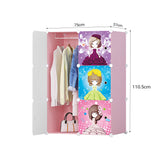 NNEAGS 6 Cubes  Princess Design Portable Wardrobe Divide-Grid Modular Storage Organiser Foldable Closet