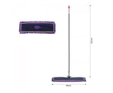 NNEAGS 90cm Purple Microfiber Flat Mop Floor Cleaning Pads Rotating Dust Remover