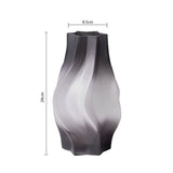 NNEAGS 26cm Glass Vase Grey with Beautiful glass Bubble Texture Art Vases