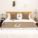 NNEAGS 1.8m Bed Light Brown Vintage Scarf Runner Bedding Tail Pad Flag For Home Hotel Set of 3