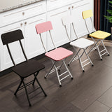 NNEAGS Black Foldable Chair Space Saving Lightweight Portable Stylish Seat Home Decor Set of 2