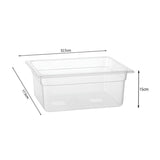 NNEAGS 150mm Clear Gastronorm GN Pan 1/3 Food Tray Storage Bundle of 2