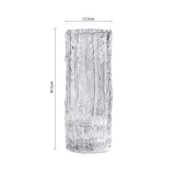 NNEAGS 30.5cm Handcrafted Clear Glass Vase, Classic Design for Home Decor
