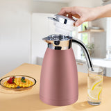 NNEAGS 1.8L Stainless Steel Kettle Insulated Vacuum Flask Water Coffee Jug Thermal Pink
