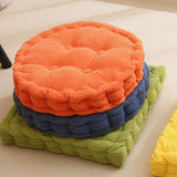 NNEAGS 2X Blue Round Cushion Soft Leaning Plush Backrest Throw Seat Pillow Home Office Decor