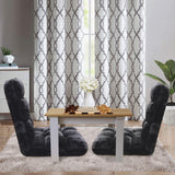 NNEAGS Floor Recliner Folding Lounge Sofa Futon Couch Folding Chair Cushion Black