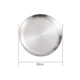 NNEAGS 23cm Premium Silver Grilling Plate - Durable, Heat-Resistant, Perfect for BBQs and Outdoor Cooking Kitchen Essential