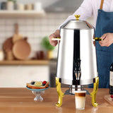 NNEAGS Stainless Steel Dispenser Beverage Juicer Commercial Buffet Drink Container Jug with Side Handles