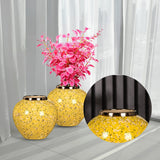NNEAGS 21x22cm Yellow with White Mini Floral Small Ceramic Flower Vase Elegant Living Room Home Decor