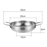 NNEAGS 22cm Premium Silver Seafood Dry Pot Stockpot Versatile and Durable Kitchen Essential