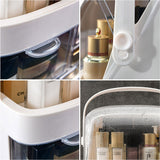 NNEAGS 2X 2 Tier White Countertop Makeup Cosmetic Storage Organiser Skincare Holder Jewelry Storage Box with Handle