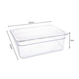 NNEAGS 150mm Clear Gastronorm GN Pan 1/2 Food Tray Storage Bundle of 2 with Lid