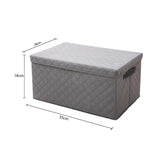 NNEAGS 2X Small Grey Non-Woven Diamond Quilt Grid Fabric Storage/Organizer Box