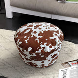 NNEAGS 2X 48x35cm Round Soft Pouffe Seat Cushion Elegant Home Accent D?cor Stylish Footstool