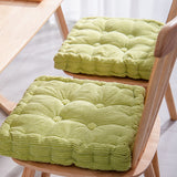 NNEAGS Green Square Cushion Soft Leaning Plush Backrest Throw Seat Pillow Home Office Sofa Decor