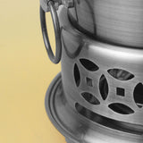 NNEAGS Stainless Steel Mini Asian Buffet Hot Pot Single Person Shabu Alcohol Stove Burner with Lid