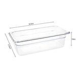 NNEAGS 100mm Clear Gastronorm GN Pan 1/3 Food Tray Storage Bundle of 2