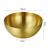 NNEAGS 20cm Gold Salad Bowl with Model 201 Elegant and Durable Kitchen Essential