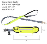 NNEAGS 2X Yellow Adjustable Hands-Free Pet Leash Bag Dog Lead Walking Running Jogging Pet Essentials