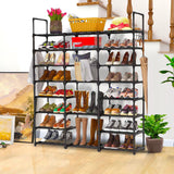 NNEAGS 2X 21-Shelf Tier Shoe Storage Shelf Space-Saving Caddy Rack Organiser with Handle