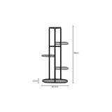 NNEAGS 5 Tier 6 Pots Black Metal Plant Rack Flowerpot Storage Display Stand Holder Home Garden Decor