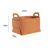 NNEAGS 2X Medium Coffee Foldable Felt Storage Portable Collapsible Bag Home Office Foldable Organiser with Carry Handles