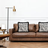 NNEAGS 45cm Pillow French Cover Style Floral Jacquard Woven Decorative Fringe Throw Pillow