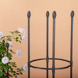 NNEAGS 73cm 4-Bar Plant Frame Stand Trellis Vegetable Flower Herbs Outdoor Vine Support Garden Rack with Rings