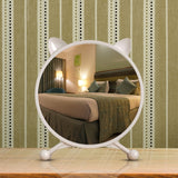 NNEAGS 2X 30cm White Smart Makeup Bedroom Table Mirror Cat Ear Style No LED Light
