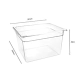 NNEAGS 200mm Clear Gastronorm GN Pan 1/2 Food Tray Storage with Lid