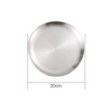 NNEAGS 20cm Premium Silver Grilling Plate - Durable, Heat-Resistant, Perfect for BBQs and Outdoor Cooking Kitchen Essential
